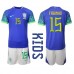 Brazilië Fabinho #15 Babykleding Uitshirt Kinderen WK 2022 Korte Mouwen (+ korte broeken)